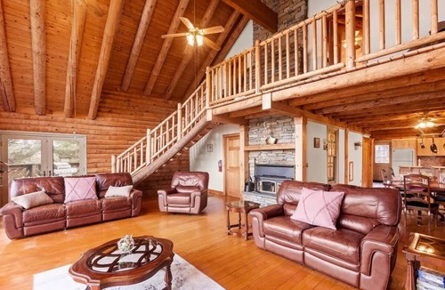 Tunkhannock Cabin | Charming Cabin Retreat - Hot Tub, Sauna + Pool!