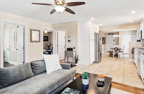 Shelby Hills House | Charming, single-level home with a fenced yard, washer/dryer, & central AC