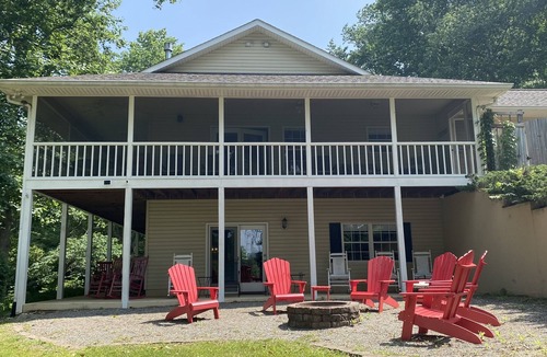 Hayesville House | Lake Chatuge beauty w/private dock, fire pit, pool table, grills and A+ views!